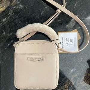 Steve Madden Chalk Crossbody Fur Handle